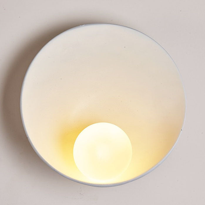 Modern Glass Round 1-Light Wall Sconce