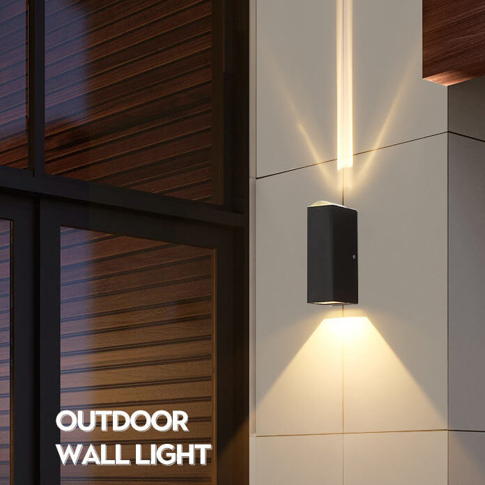 Modern Rectangular LED Outdoor Wall Sconce Light 1-light Ip65