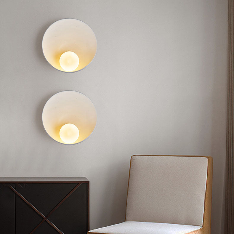 Modern Glass Round 1-Light Wall Sconce