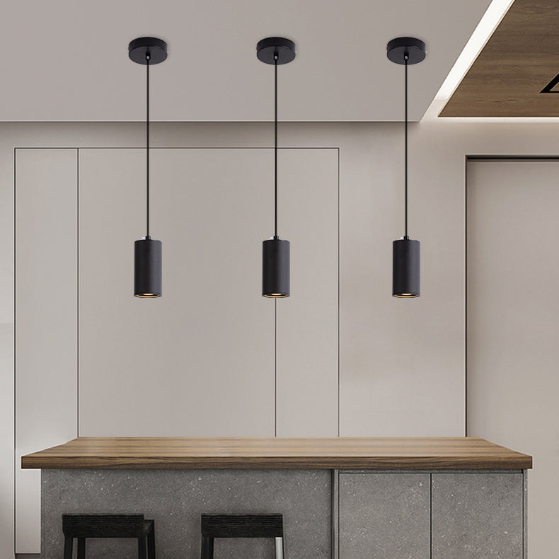 Nordic Minimalist Column Iron Pendant Light 1-Light