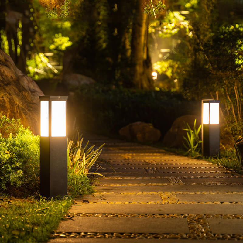 Modern Square LED Solar Outdoor Path 1-Light