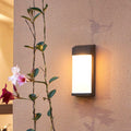 Modern Square Frosted Glass Solar LED Wall Sconce