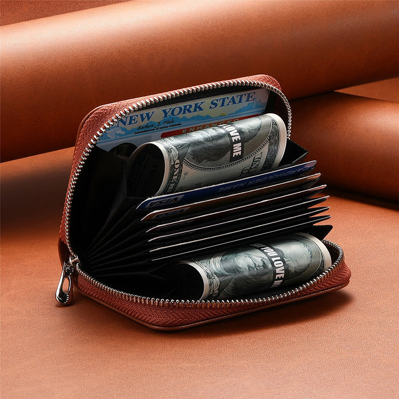 Guili | Intelligent AirTag-Zip RFID Leather Wallet