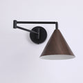 Nordic Wood Cone 1-Light Swing Arm Wall Sconce