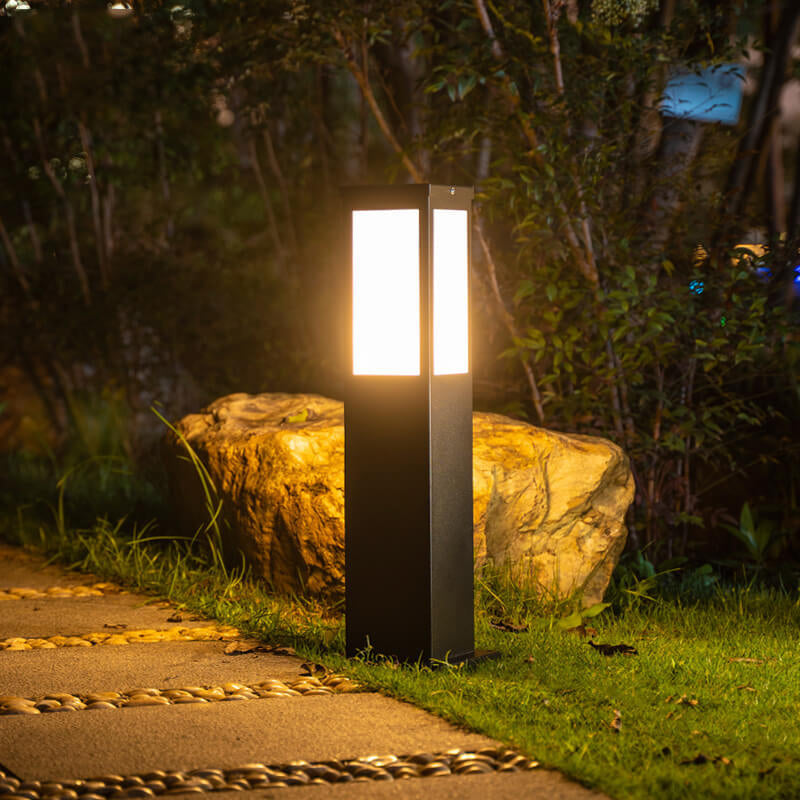 Modern Square LED Solar Outdoor Path 1-Light
