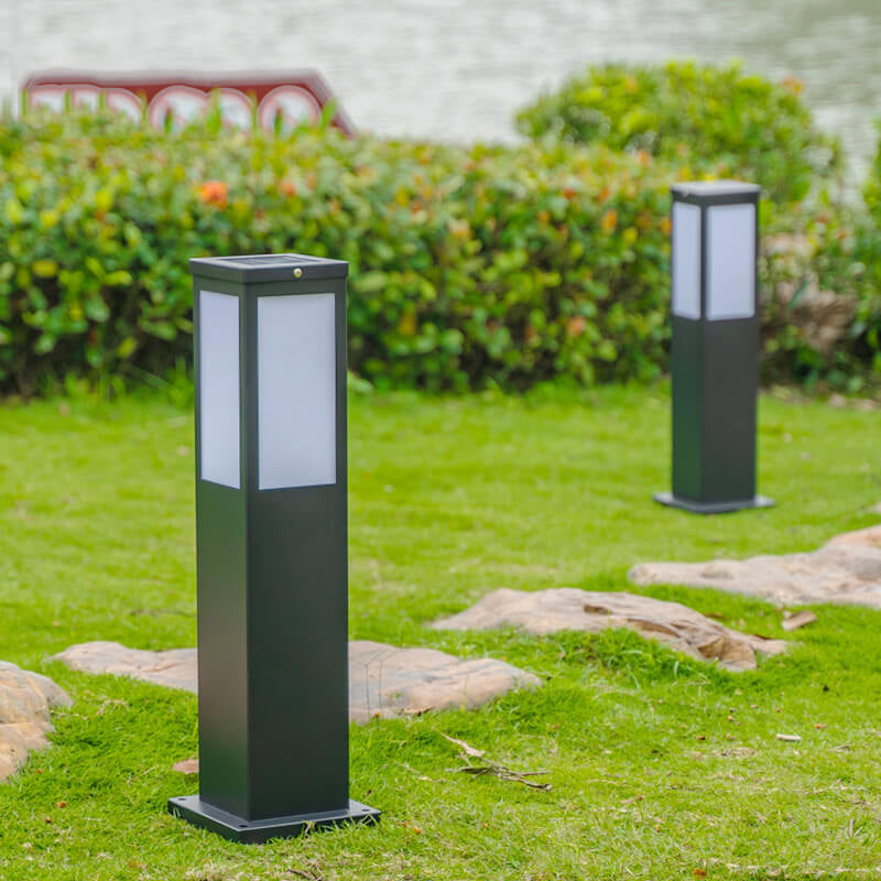 Modern Square LED Solar Outdoor Path 1-Light