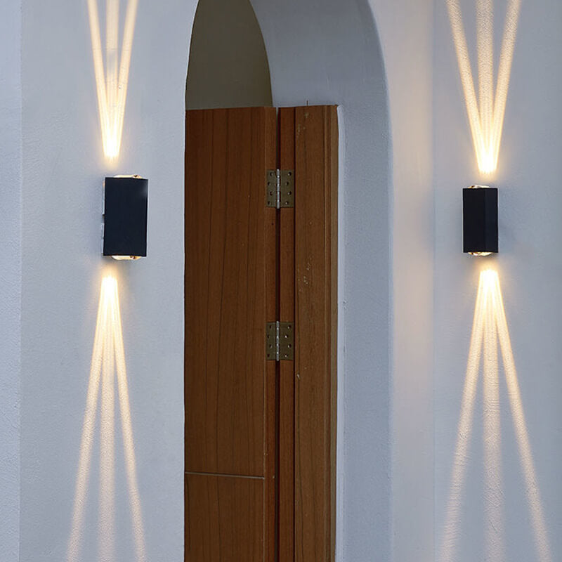 Modern Rectangular LED Outdoor Wall Sconce Light 1-light Ip65