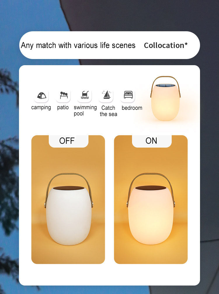 Modern Portable Solar LED Outdoor Lantern Light 1-light