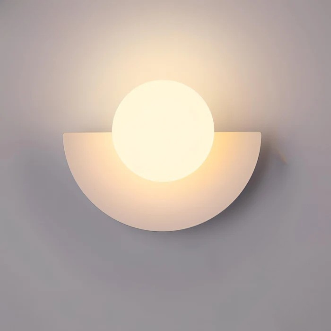 Modern Minimalist Glass Globe Wall Sconce LED 1-Light