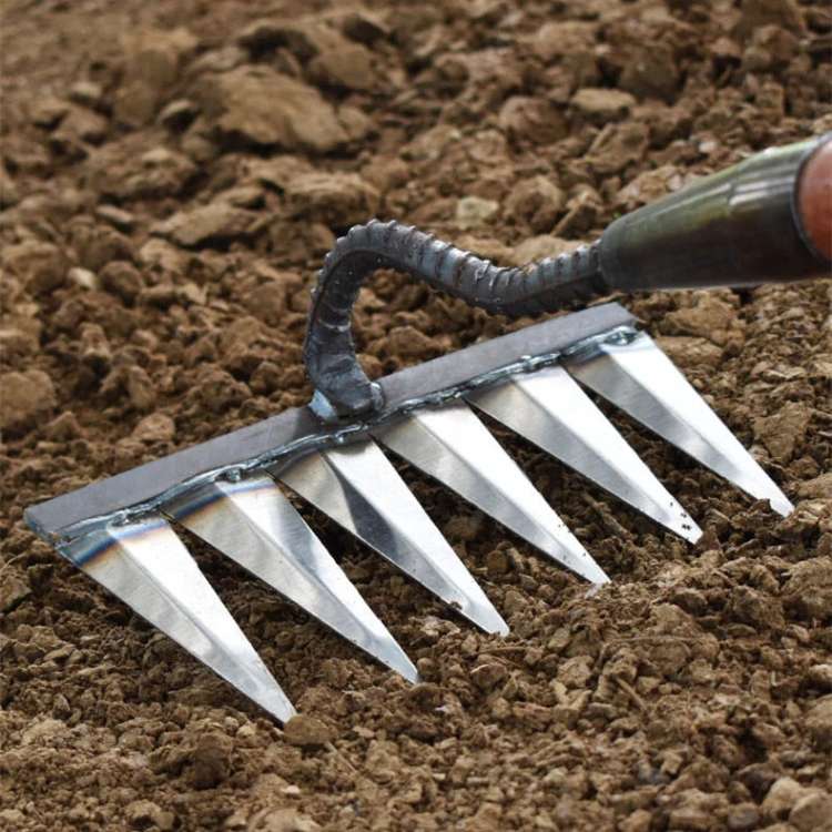 Guili | Steel Garden Rake with Durable Steel Tines for Lawn Care and Yard Maintenance