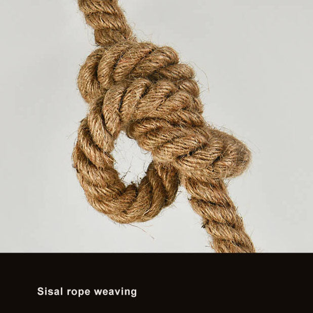 Retro Hemp Rope Glass Globe Pendant Light 1-light