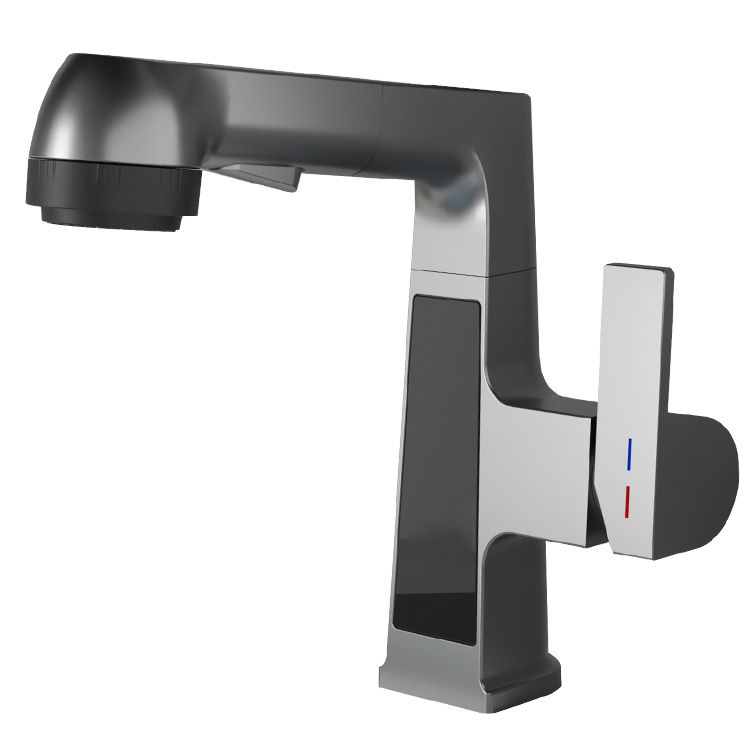 Guili | Modern Sink Faucet Pull-Down Lever Handle Brass Faucet Bathroom