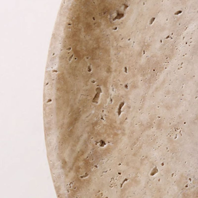 Modern Wabi Sabi Travertine Stone Round Wall Sconce LED 1-Light