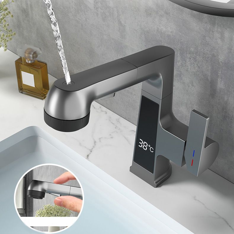 Guili | Modern Sink Faucet Pull-Down Lever Handle Brass Faucet Bathroom