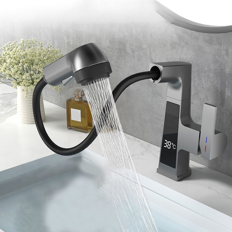 Guili | Modern Sink Faucet Pull-Down Lever Handle Brass Faucet Bathroom