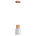 Nordic Wood Cylinder LED 1-Light Pendant Light