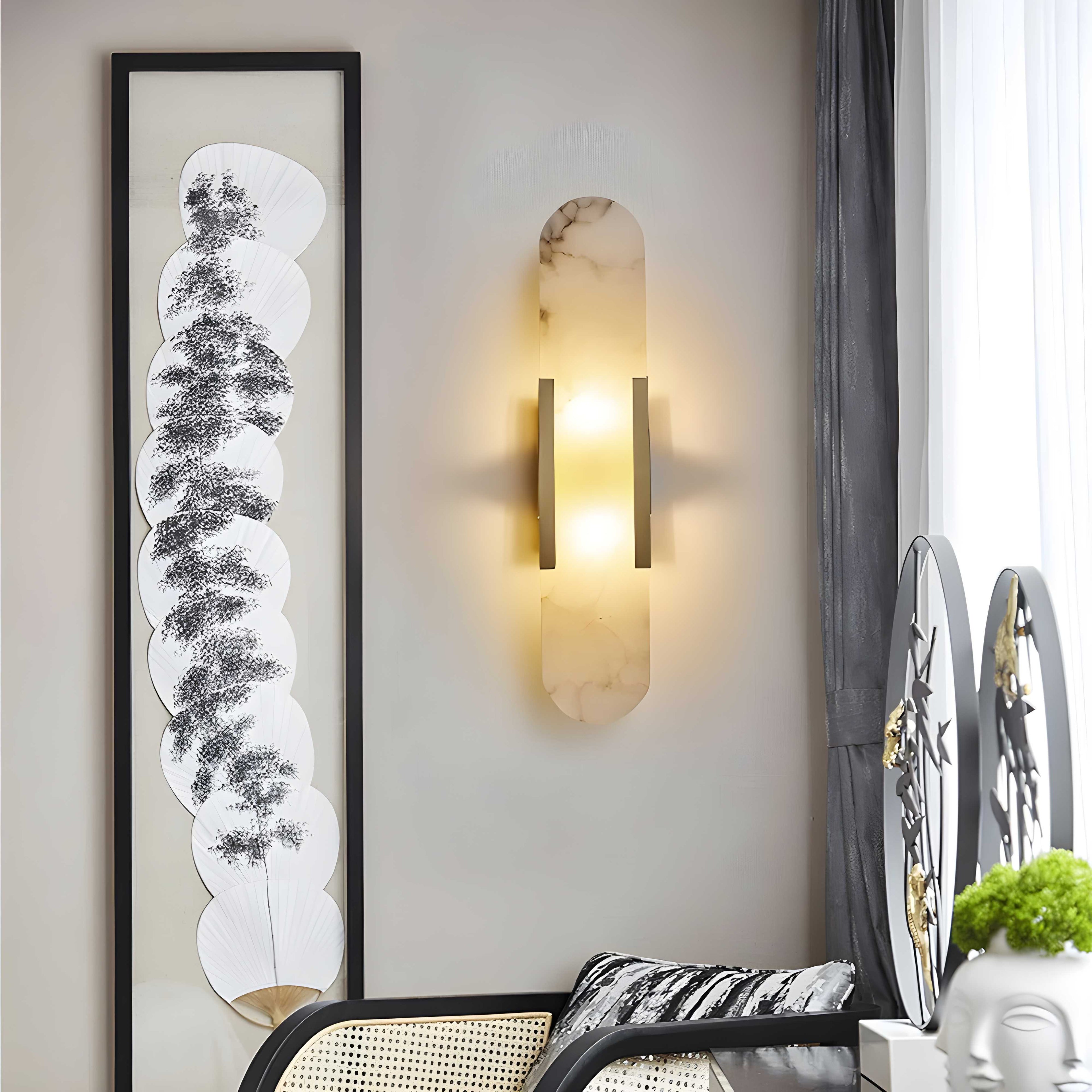 Nordic Alabaster Marble Wall Sconce LED 1-Light