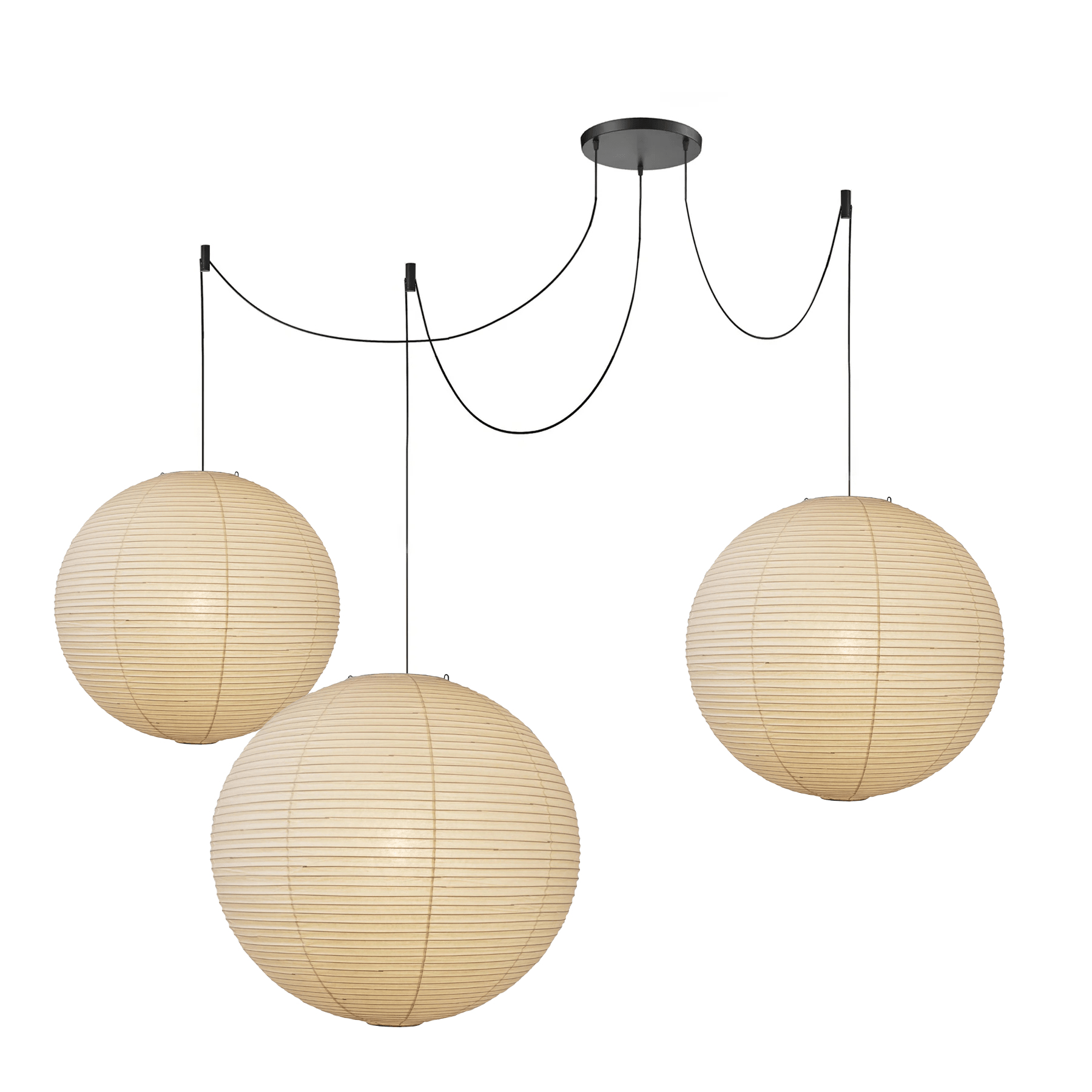 Japanese Washi Paper Globe Pendant Light 1-Light