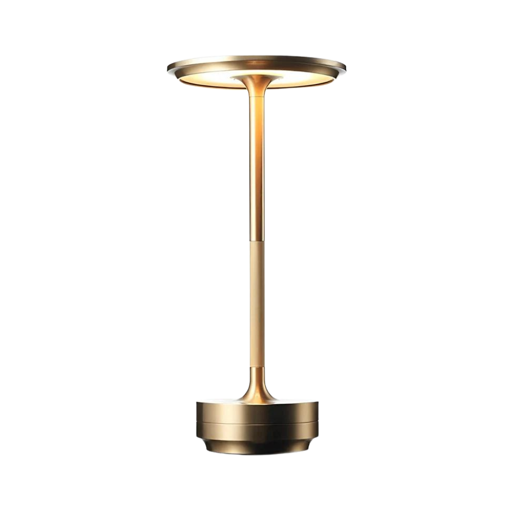 Modern Brass Cone LED Rechargeable Table Lamp 1-Light