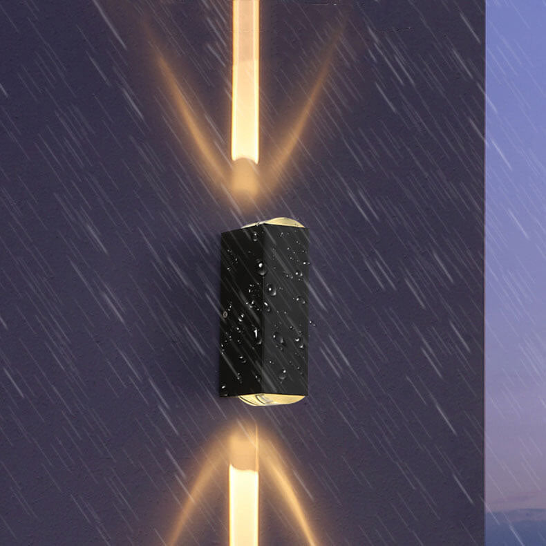 Modern Rectangular LED Outdoor Wall Sconce Light 1-light Ip65