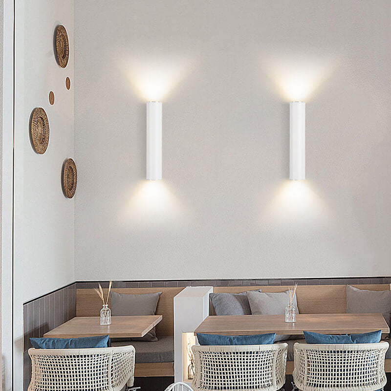 Modern Cylindrical LED 2-Light Wall Sconce