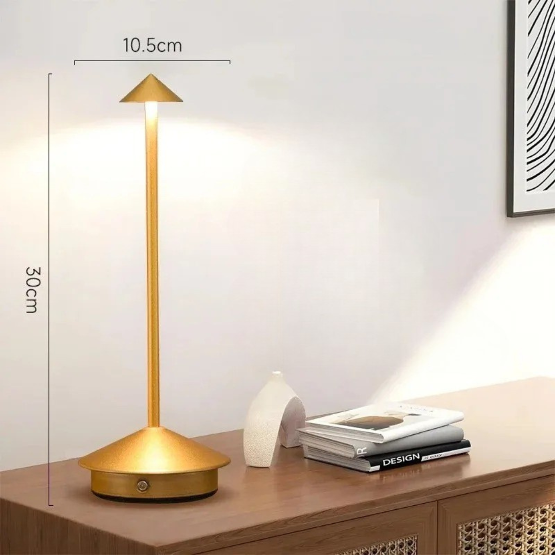 Modern Aluminium Cone LED Rechargeable Table Lamp 1-Light