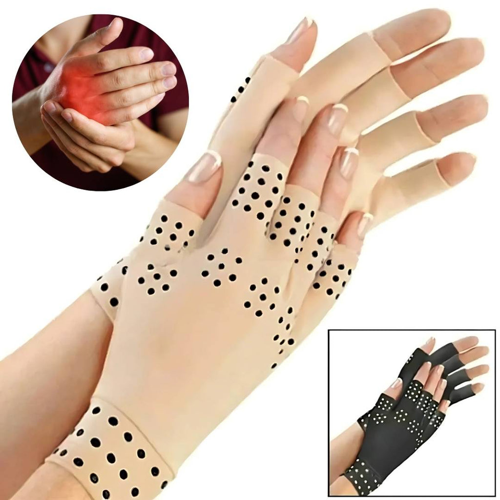 Guili | Fingerless Gloves for Arthritis & Pain Relief - Magnetic Compression for Improved Circulation and Reduced Swelling