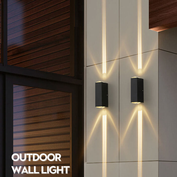 Modern Rectangular LED Outdoor Wall Sconce Light 1-light Ip65