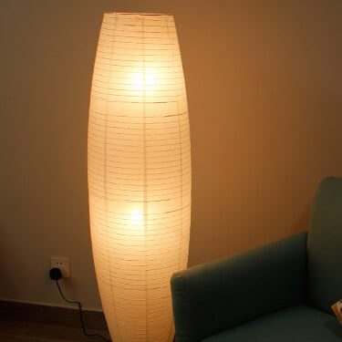 Nordic Rice Paper Column 2-Light Floor Lamp