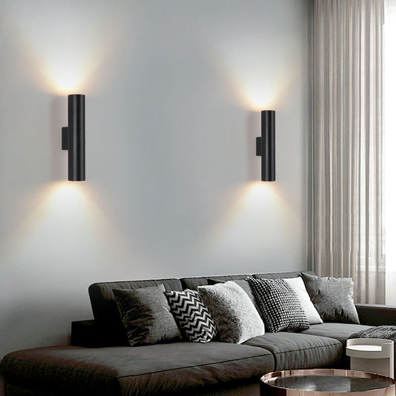 Modern Cylindrical LED 2-Light Wall Sconce