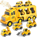 Guili | Diecast Truck Toy | Educational Set - Excavator, Bulldozer and More