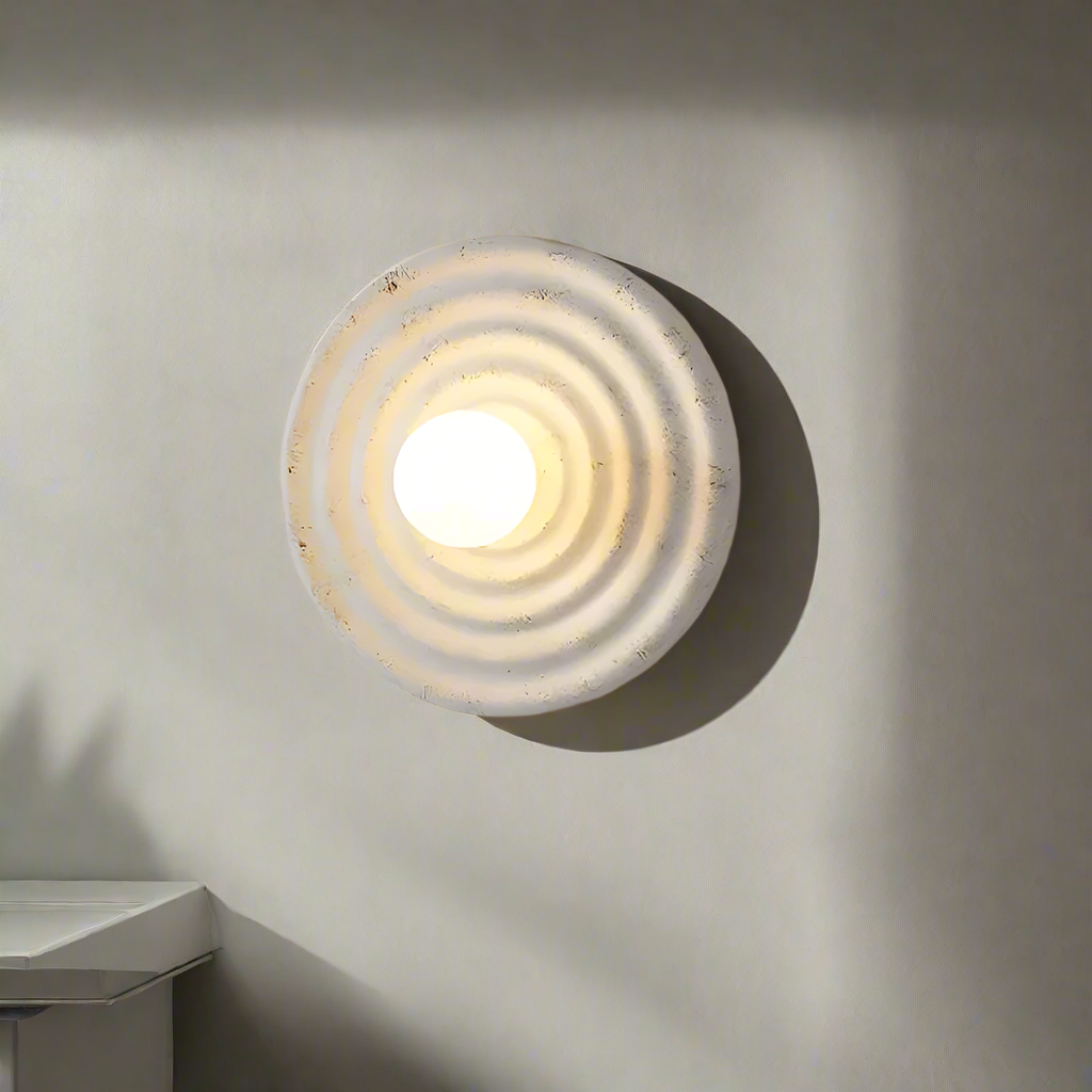 Modern Minimalist Resin Circular Wall Sconce G4 1-Light