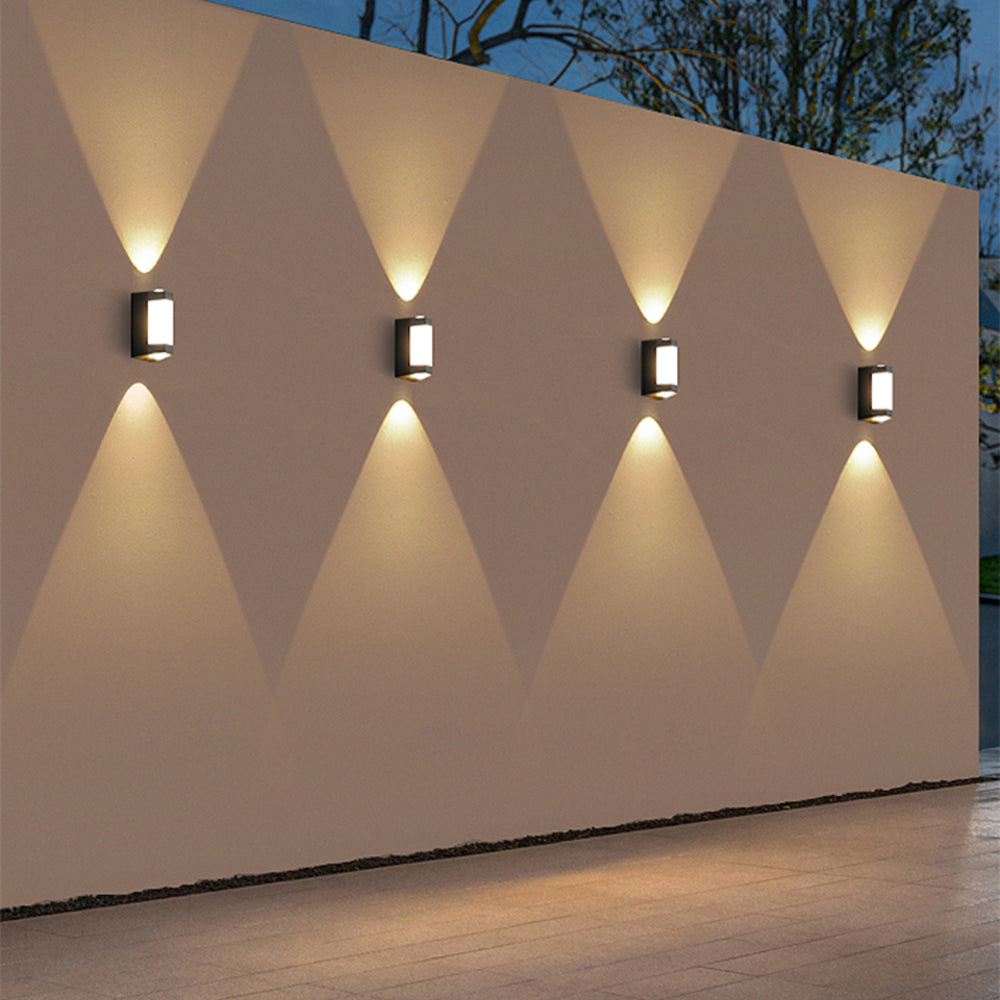 Nordic Minimalist Acrylic Rectangular Outdoor Wall Light LED Up-Down