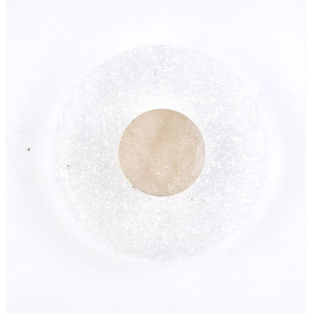 Modern Travertine Acrylic Round Wall Sconce LED 1-light