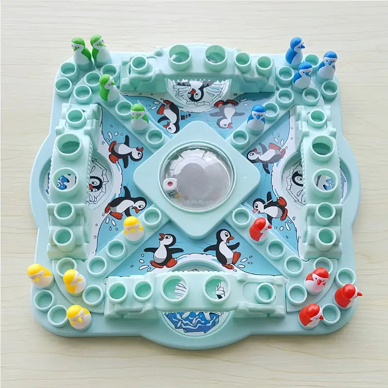 Guili | CoolQuest | Penguin Slide - Children's Desktop Puzzle Dice Game Toy