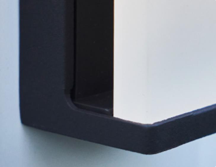 Modern Square Frosted Glass Solar LED Wall Sconce