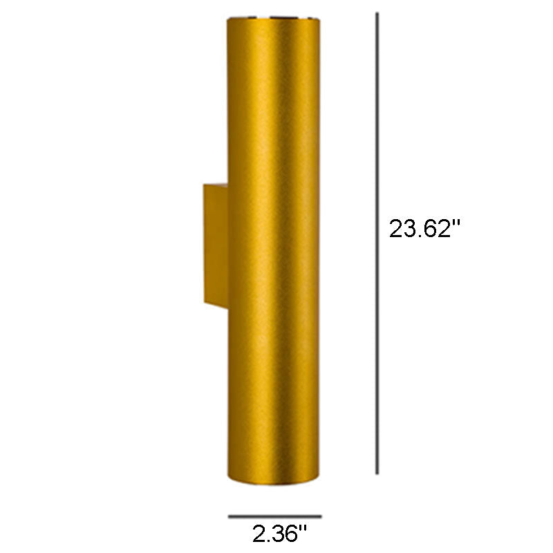 Modern Cylindrical LED 2-Light Wall Sconce