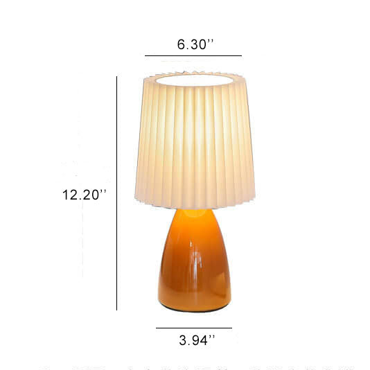 Nordic Glass Pleated Shade Table Lamp 1-Light