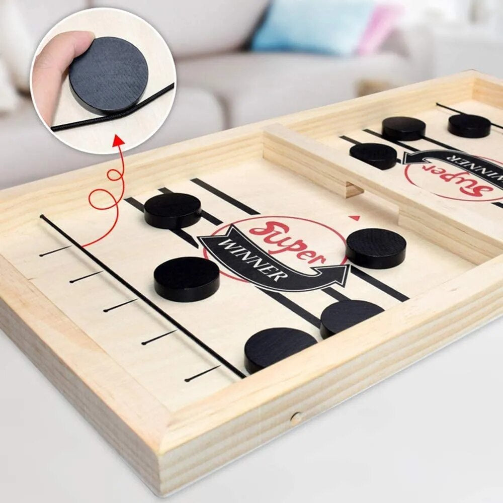 Guili | Ecotoys Sling Puck Mania | Speed & Excitement - Fast Hockey Sling Puck Game for the Whole Family