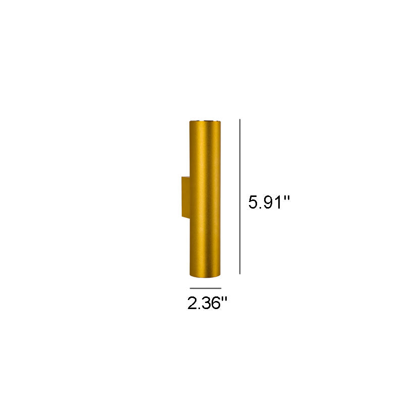 Modern Cylindrical LED 2-Light Wall Sconce