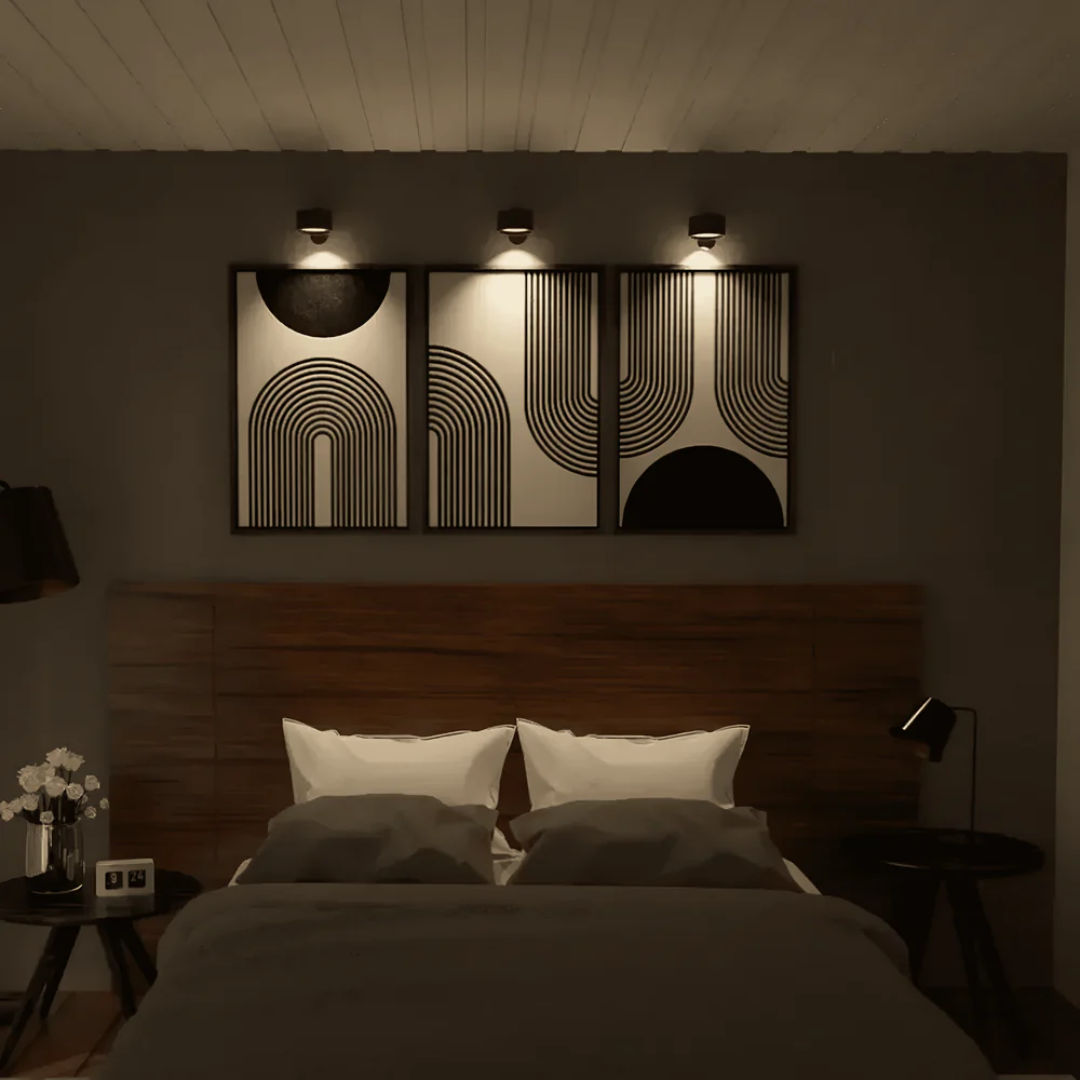 Modern Wood Grain LED Wall Light 1-Light