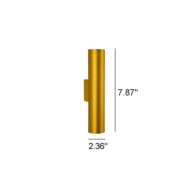 Modern Cylindrical LED 2-Light Wall Sconce