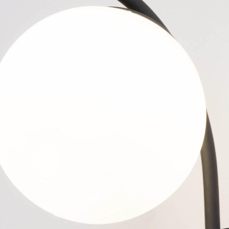 Nordic Glass Globe Arc Wall Sconce 1-Light