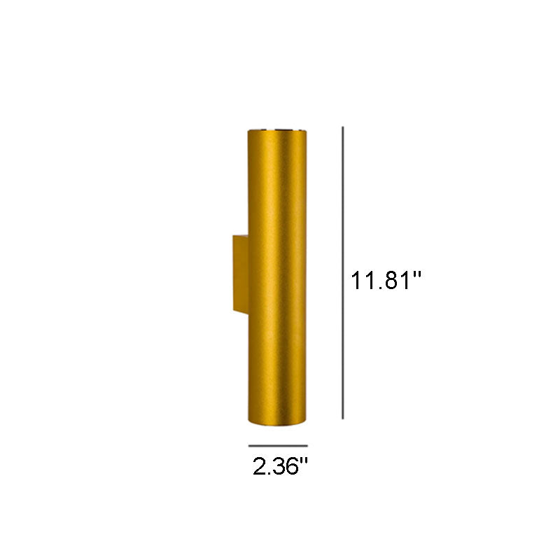 Modern Cylindrical LED 2-Light Wall Sconce