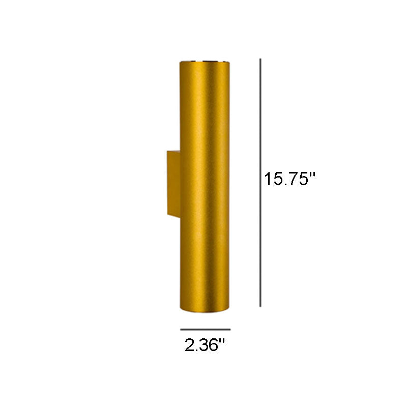 Modern Cylindrical LED 2-Light Wall Sconce