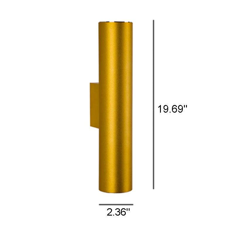 Modern Cylindrical LED 2-Light Wall Sconce