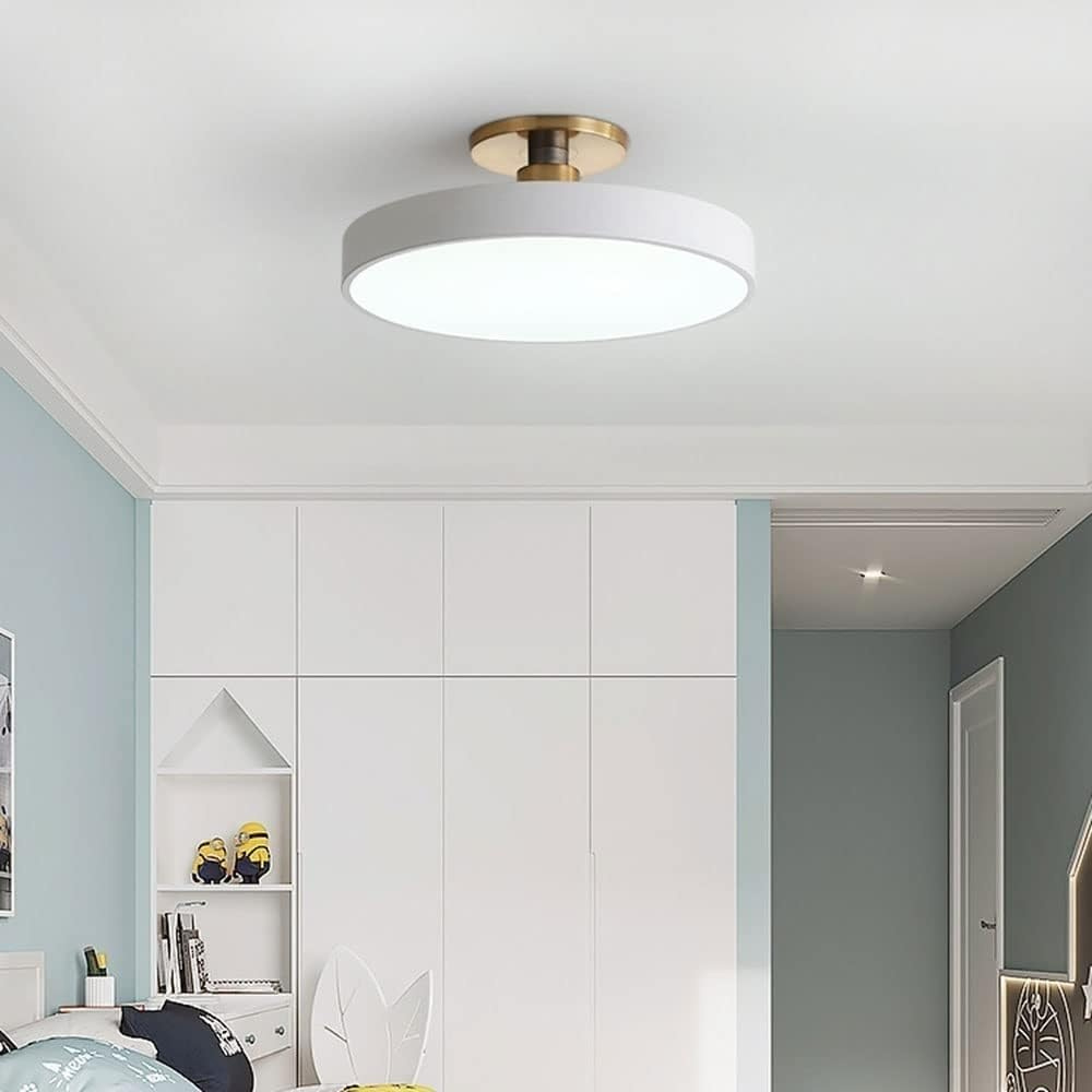 Modern Brass Round LED Ceiling Light 1-Light