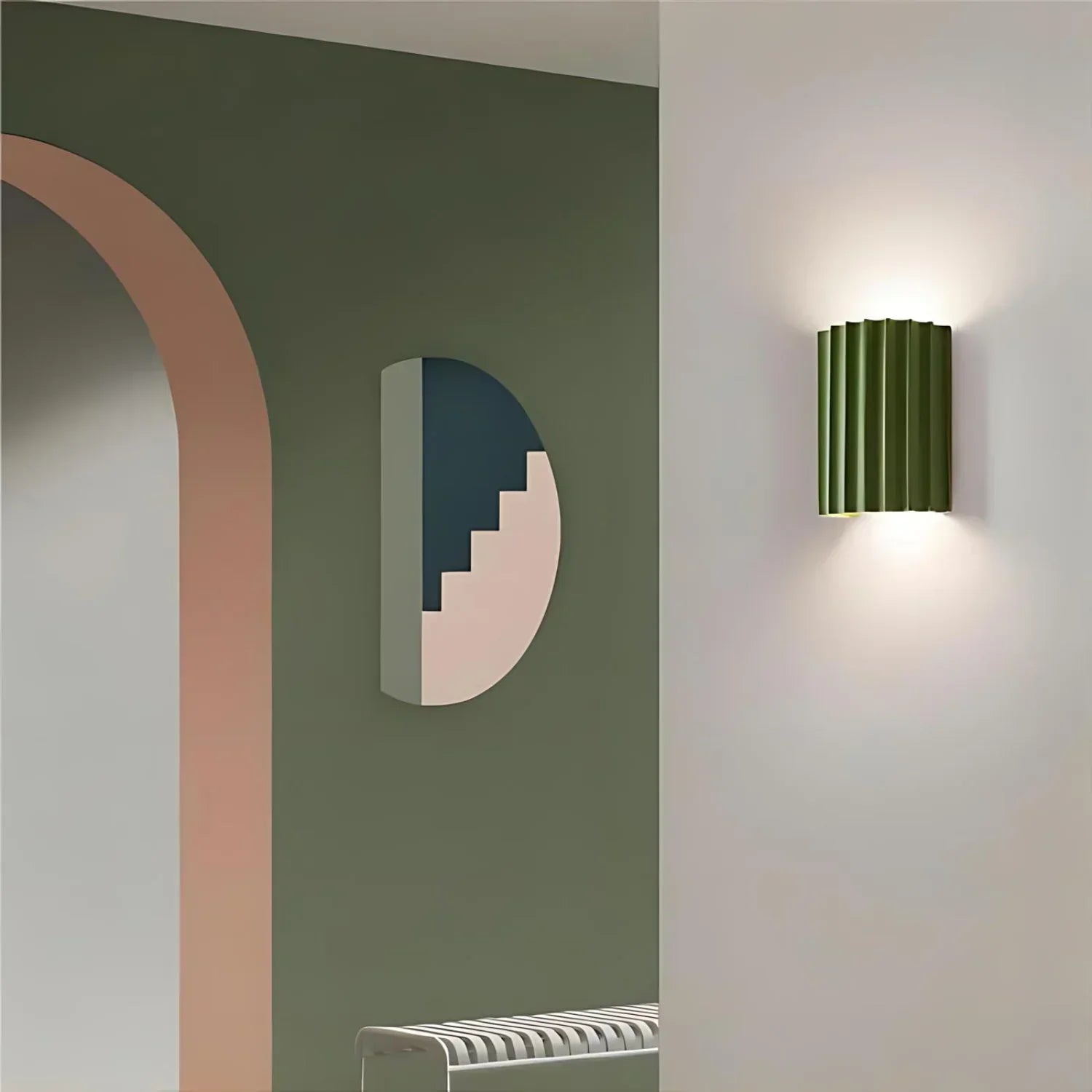 Nordic Resin Striped Wall Sconce LED 1-light