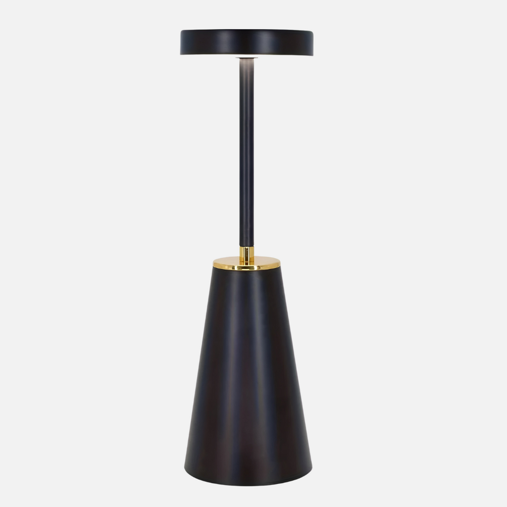 Modern Iron Cone LED Rechargeable Table Lamp 1-Light