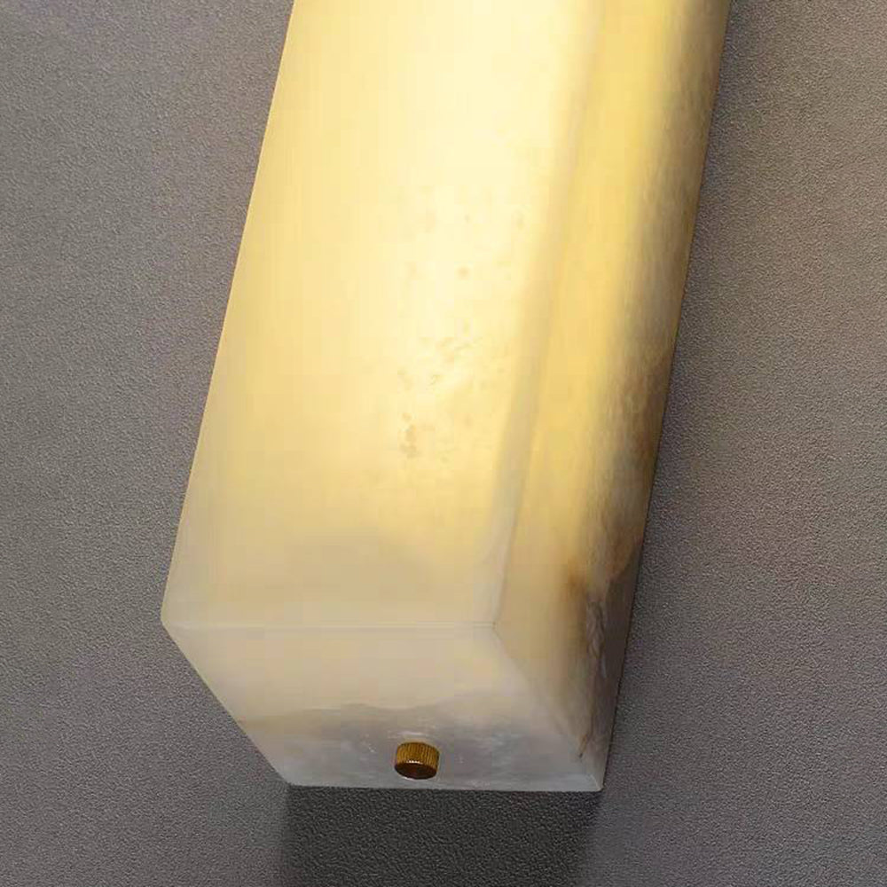 Modern Travertine Stone Cylindrical Outdoor Wall Light LED 1-Light